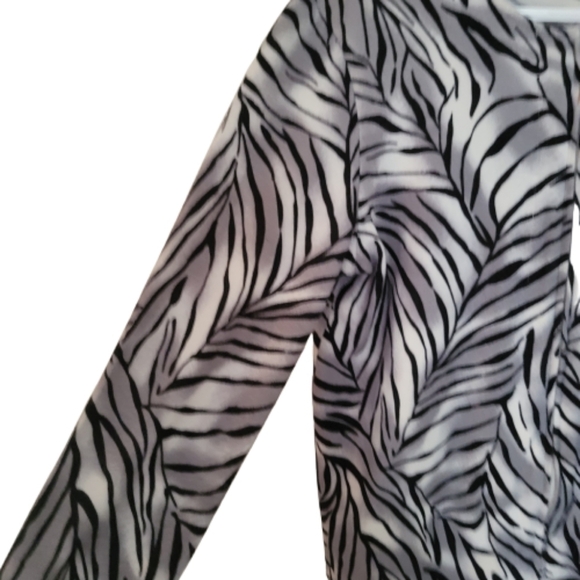 ZIPPER cardigan vest, zebra print - Picture 2 of 6